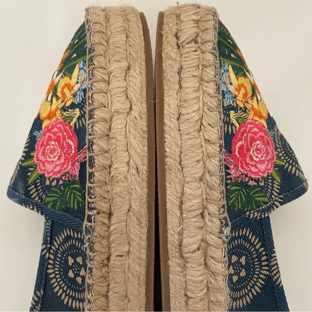 Johnny Was New Anemone Espadrille Slip Ons - Picture 7 of 12